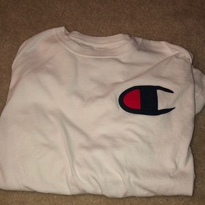 White Long Sleeve Champion Tshirt